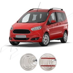 Resim Ford Courier Uyumlu 2014 Ve Üzeri Krom Depo Kapağı Paslanmaz Çelik 