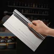 Resim Paslanmaz Çelik Pasta Kazıyıcı Cetvelli, Un, Hamur, Kek Kreması, Tatlılar, Gıda Teması Güvenli, Noel, Cadılar Bayramı, Paskalya, Hanuka, Şükran Günü için Mutfak Pişirme Aracı 