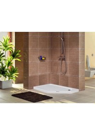 Resim Shower Beşgen Flat Duş Teknesi 90X140 Cm 