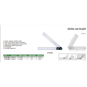 Resim İnsize 2176-300 Dijital Açı Ölçer 