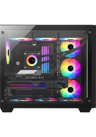 Resim GAMETECH Prime V2 Kumandalı ARGB 7x120mm Fanlı Özel Tak Çıkar Vidasız Kapaklar Gaming Bilgisayar Kasası 