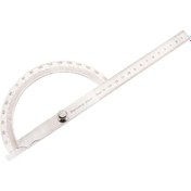 Resim Sones 0-180 Derece Paslanmaz Çelik Açı Bulucu 0-150mm Kol Ölçüm Cetveli Aracı 