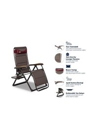 Resim Aygaz Ekstra Geniş Alüminyum Şezlong Sandalye 120 Kg Kapasiteli, Konforlu Ve Şık Zero Gravity Lounger Tasarımı, Boyun Yastığı, Katlanabilir Yan Sehpa, Ayak Uzatma Desteği Koyu Gri 