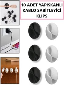 Resim Kablo Sabitleyici Klips Organizer Kablo Düzenleyici Sabitleme Klipsi Dağınıklık Toparlayıcı Kablo Düzenleme 