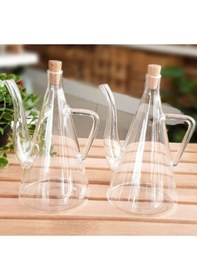 Resim Morponi Borosilikat Cam Yağdanlık Yağlık Glazzy 500 Ml 2 Adet Standsız Şeffaf 