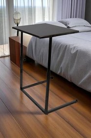 Resim Yükseklik Ayarlı Çok Amaçlı Zigon Fonksiyonel Laptop Sehpası - Siyah 