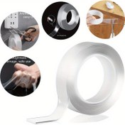 Resim 1 adet 1mm Kendinden Yapışkanlı Nano Bant - İz Bırakmayan, Çift Taraflı, Su Geçirmez & Isıya Dayanıklı Banyo, Elmas Boyama & Ev Dekoru için, Şeffaf Duvar Stickerları 