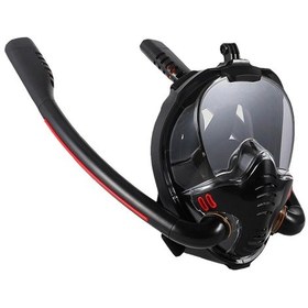 Resim Şnorkel Maskesi Tam Yüz Şnorkel Dalış Maskesi Yurt Dışından M Siyah 