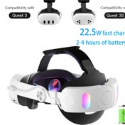 Resim Wolmtt 10000mAh Pil Güçlü Baş Bandı Meta Quest 3/3S VR Kulaklığı için - Dijital Ekranlı Ayarlanabilir VR Baş Bandı, Uzun Oyun Seansları için Ergonomik Tasarım & Lityum-Polimer Pil, Taşınabilir Güç Çözümü, Modern Teknoloji Aksesuarı, Dayanıklı Yapı, Sanal Gerçeklik Hayranları 