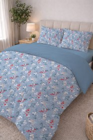 Resim Evmila Minik Çiçekler Desenli Nevresim Takımı - 220x240 Cm Nevresim + 50x70 Yastık kılıfı + 180x200 Cm Çarşaf 