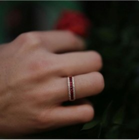 Resim Pırlantalı Kalibre Yakut Yüzük 