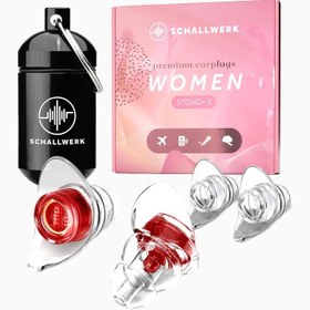Resim Women+ Gürültü Önleyici Kadın Kulak Tıkacı - Kırmızı-Siyah 