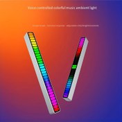 Resim 2 adet Müzik Pulsu LED Işık Çizgileri - Ses Kontrolü ile Renkli Ortam Işıkları Noel, Oda, Oyun Odası Dekoru için | Ayarlanabilir Renk, Parlaklık ve Mod | Şarj Edilebilir Polimer Pil, Oyun Odası Aydınlatması | Renkli Aydınlatma | Ayarlanabilir Parlaklık 