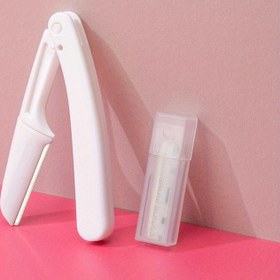 Resim 1 Adet Güvenli Katlanır Yüz Tıraş Makinesi & Bileme Keskin Ağ - Plastik Manuel İletim, Pil/Elektrik Dışı, Çelmel Tutma Saplı ve Koruyucu Kapaklarla Kompakt Ta 