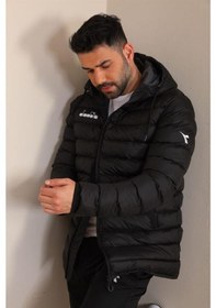 Resim Diadora Asos - Siyah Erkek Şişme Mont - Asossiyah Siyah 