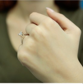 Resim Lova G Renk 0,71 Karat Pırlanta Tektaş Yüzük - HRD Sertifikalı 