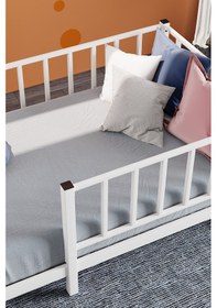 Resim Montessori, Bebek Ve Çocuk Karyolası 90x190 Cm, Beyaz Renk 603987 