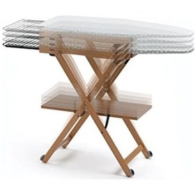 Resim Italia 621 Stırocomodo Katlanabilir Ütü Masası Kayın Ağacı Kiraz 135 X 88 X 45 Cm 