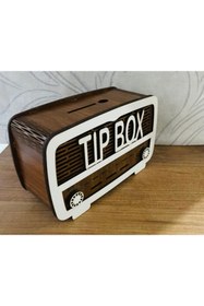 Resim DOGRUDANDEKOR Tip Box Bahşiş Kutusu Nostaljik Radyo Görünümlü 