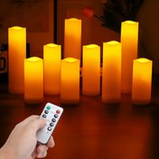Resim Uzaktan Kumandalı ve Zamanlayıcı ile 4 adet/12 adet Dumanı Olmayan Elektronik LED Mum, 2/4/6/8 Saatlik Zamanlama, Yanıp Sönen Alev Etkisi ile, Evlilik Teklifleri, Noel, Sevgililer Günü Şirket Partisi için Uygun, Güvenli ve Dayanıklı 
