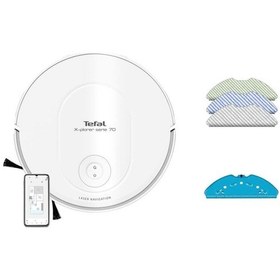 Resim Tefal RG8477 X-Plorer Series 70 Mop Özellikli Akıllı Robot Süpürge Beyaz 