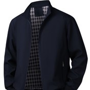 Resim Erkekler için Hafif Polyester Ceket - Şık Bej Fermuarlı Cepli, Bahar/Sonbahar Dış Giyim için Rahat Yaka, Günlük Dış Giysi | Minimalist Ceket | Şık Erkek Dış Giysisi 
