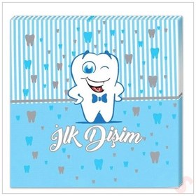 Resim İlk Dişim Peçete 33cm X 33cm, 20 Adet - Mavi 
