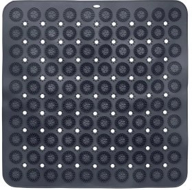 Resim Kare Vantuzlu Banyo Kaydırmaz Paspas- Tırtıklı Ayak Duş Matı Silikon Masaj Pedi 