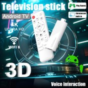 Resim H96MAX H313 Android 14 TV Çubuğu H96 - 4K Akış, Kablosuz 5.0, WiFi 6, Dört Çekirdekli ARM Cortex A53, Ses Kontrolü, Harici Depolama Gerektirmez, Akıllı Televizyonlar ve Android Cihazları için Tak ve Çalıştır 