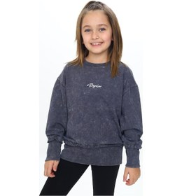 Resim Toontoy Kız Çocuk Yıkamalı Nakışlı Sweatshirt Koyu Pudra 