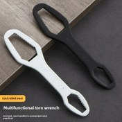 Resim 8-24mm Çok Amaçlı Kendinden Sıkmalı Torx Anahtarı - Çift Başlık Soğuk Haddelenmiş Çelik Manuel Alet, Otomotiv Tamiri ve Ev DIY için, Ergonomik Tutuş, Kaymaz Tasarım, Dayanıklı El Aleti (Siyah/Beyaz), Çok Yönlü Mekanik Alet, Parlak Metalik Yüzey, Yüksek Kalite Çelik 