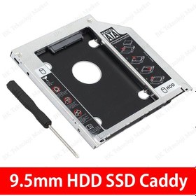 Resim 9.5Mm Sata 3.0 2.5 İnch Notebook Hdd Ssd Caddy Kızak Kutu 