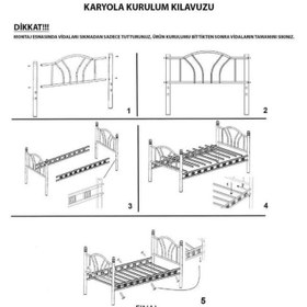 Resim Mobilya Dükkanım Belinay Metal Karyola 90x190 ARM129 