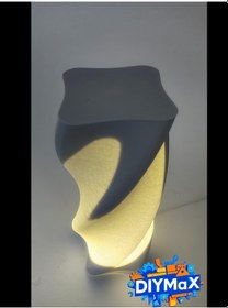 Resim Swirled Led Gece Lambası Modern Spiral Tasarım Dekoratif Gri - Gümüş 