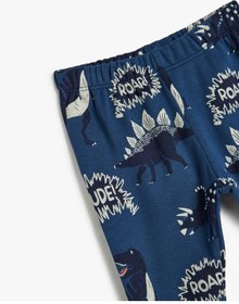 Resim Koton Jogger Eşofman Altı Dinozor Baskılı Beli Lastikli Pamuklu Lacivert Desenli 5wmb40068tk Lacivert 