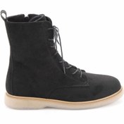 Resim Bambi Siyah Süet Kadın Bot & Bootie K02116010502 