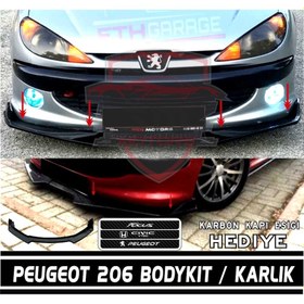 Resim 206 - 206+ Ön Tampon Eki Bodykit Karlık Lip 