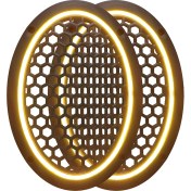 Resim SOUNDERS Neon Işıklı (6x9) Inç Kaliteli Plastik Hoparlör ve Midrange Kapağı - 2 Adet - Amber - Gün Işığı 