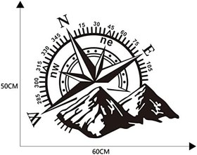 Resim burko Dağ Pusula Çıkartmaları Çıkartması, Su Geçirmez Vinil Oto Gövde Yan, Pencere, Kaput Çıkartması Jeep Wrangler S için Araba Çıkartmaları 