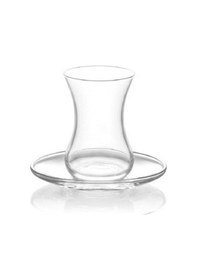 Resim Lav Demet Çay Seti Takımı - 12 Prç. Çay Bardağı Tabağı Seti Takımı 