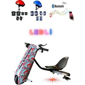 Resim Citymate Drift Car Elektrikli Kaykay Bluetooth Dirift Kar Hoverboard Scooter + Koruma Ekipmanı D31 