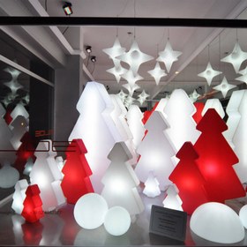 Resim Lightree Beyaz Işıklı Dekoratif Yılbaşı Ağacı (H 45cm) 