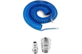 Resim Anadolu Strong Profesyonel Yüksek Kalite Kompresör Spiral Hava Hortumu 8 mm 15 mt Hava Jakı Kompresör Recor Seti 