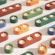 Resim Gypsum Candle Holder Şekli Silikon Kalıp Epoksi Reçine DIY Polimer Kil Beton Aracı Oda Masa Üstü Dekorasyon Takı Yapımı Kalıbı 