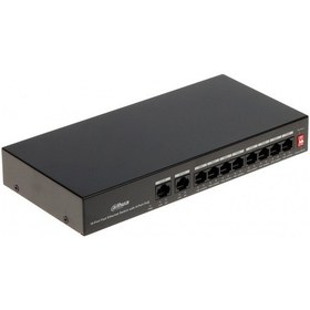 Resim Dahua Pfs3010-8et-65, 8 Port, Megabit, Poe 65w, 2 Port Uplink, Yönetilemez, Masaüstü Switch 