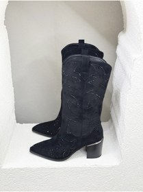 Resim Guja 25K131-1 TAŞLI 7CM TOPUKLU WESTERN ÇİZME KADIN 