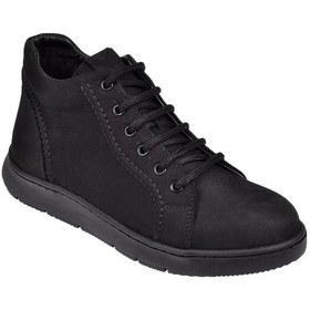 Resim Divadonna Hakiki Deri Kısa Kadın Bot Bl-8472 Siyah Nubuk Siyah Nubuk 