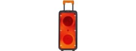 Resim Junglee Kablosuz Mikrofonlu Bluetooth Speaker Taşınabilir Tekerlekli Büyük Boy Kablosuz Şarjlı Hoparlör 