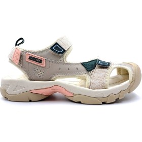 Resim Humtto HM740093B Kadın Outdoor Trekking Spor Sandalet Bej Tekstil Malzeme Suya Dayanıklı Cırtlı Tasarım 