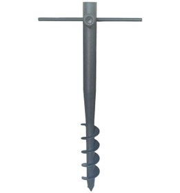 Resim Plaj Şemsiye Sabitleme Kazığı Metal Burgulu Kazığı Güçlü Plaj Şemsiyesi Direk Sabitleyici Siyah 